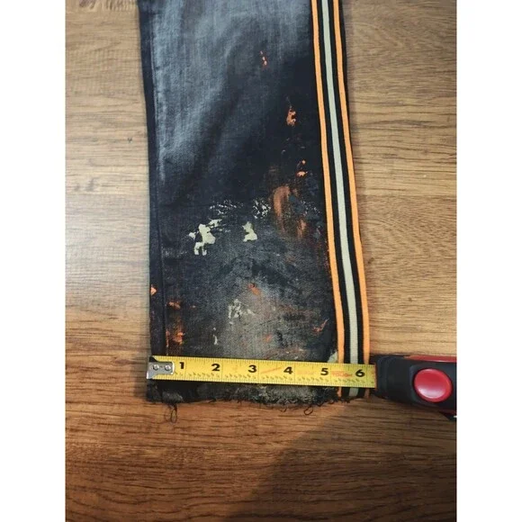 NWT Jordan Craig Black Starfish Denim SEAN 38x32 Paint Splatter Legacy Edition - Picture 6 of 8